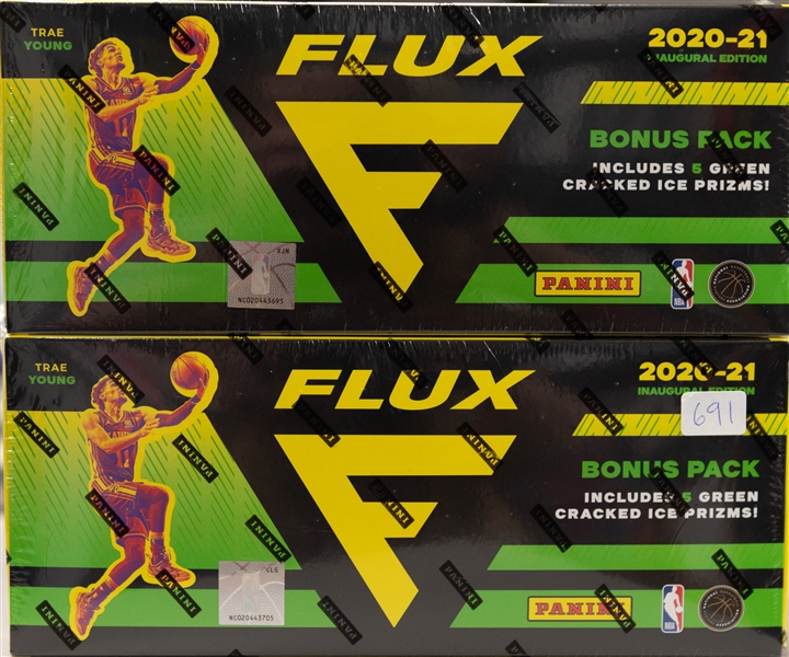Lot of (2) 2020-21 Flux Basketball Inaugural Edition Sealed Complete Set w. Bonus Pack 