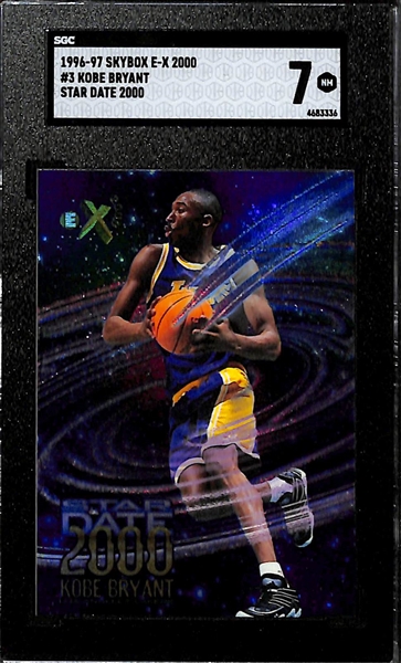 1996-97 Kobe Bryant E-X 2000 Star Date 2000 Rookie Card #3 Graded SGC 7