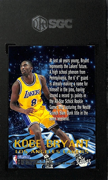 1996-97 Kobe Bryant E-X 2000 Star Date 2000 Rookie Card #3 Graded SGC 7