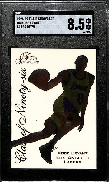 1996-97 Kobe Bryant Flair Showcase Class of Ninety-Six Rookie Card #3 Graded SGC 8.5