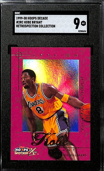 1999-00  Hoops Decade Kobe Bryant Retrospection Collection #2RC Graded SGC 9