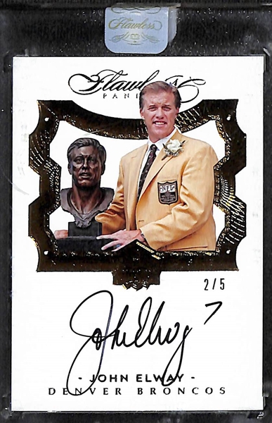 2015 Panini Flawless John Elway Hall of Fame Induction Autograph (#/5)