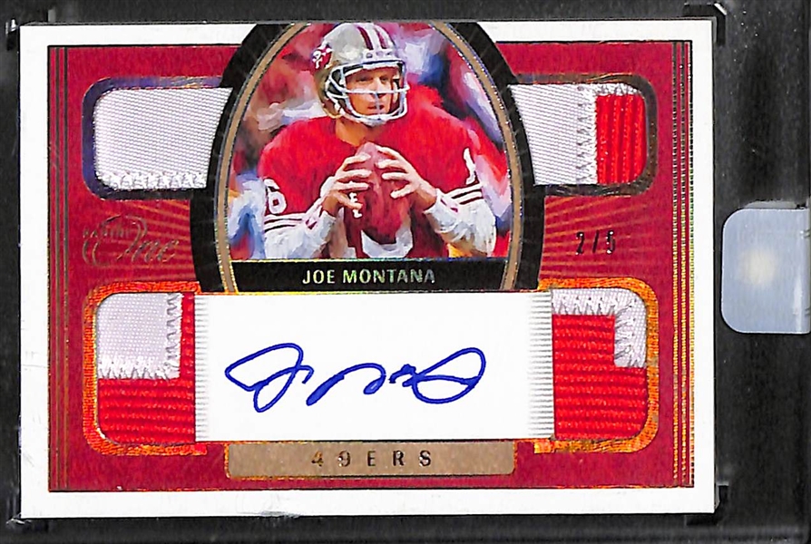 2021 Panini One Joe Montana Autograph Quad Jersey Patch (#/5)