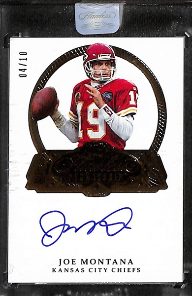 2017 Panini Flawless Joe Montana Penmanship Autograph (#/10)