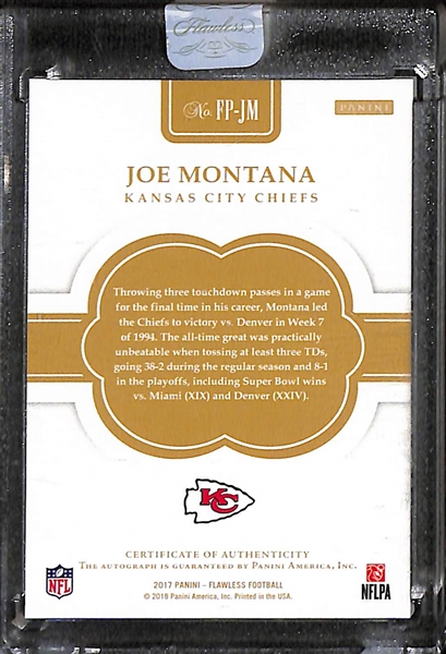 2017 Panini Flawless Joe Montana Penmanship Autograph (#/10)