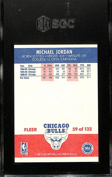 1987-88 Fleer Michael Jordan #59 (2nd Year) Graded SGC 7