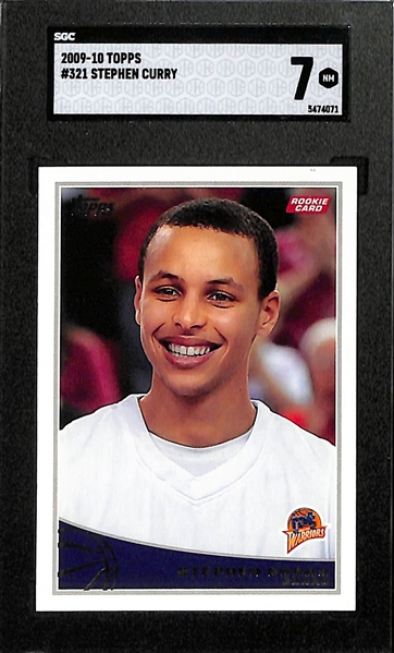 2009-10 Topps Stephen Curry Rookie Card #321 Graded SGC 7