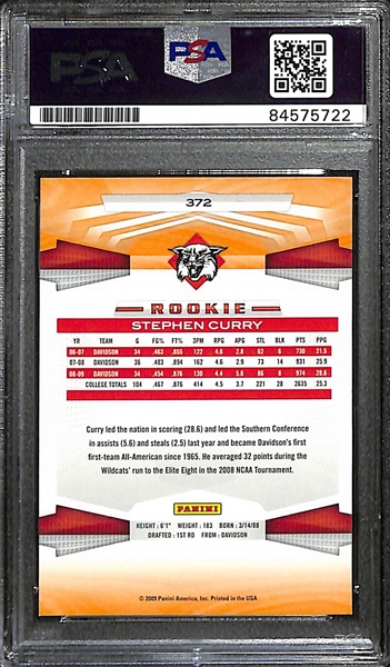 2009-10 Panini Basketball Stephen Curry Signed Rookie Card (PSA DNA Authenticated/Slabbed)