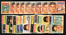 Lot of (22) Signed 1956 Topps Orioles Cards w. Triandos and (8) Diering, + (JSA Auction Letter)