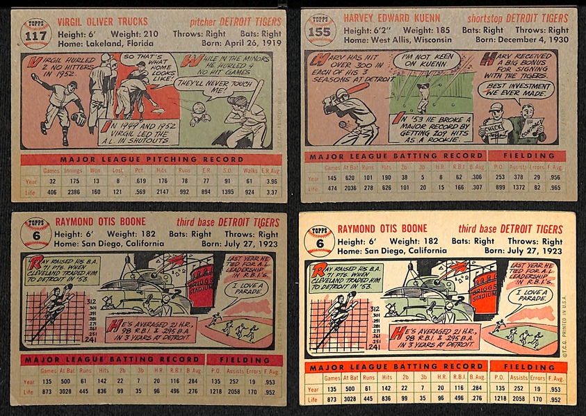 Lot of (18) Signed 1956 Topps Detroit Tigers Cards w. Trucks, Kuenn, (2) Boone, + (JSA Auction Letter) 