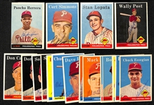Lot of (20) Signed 1958 Topps Phillies Cards w. Herrera, Simmons, Lopata, and Post, + (JSA Auction Letter) 