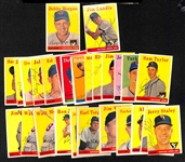 Lot of (27) Signed 1958 Topps White Sox and Cubs Cards w. Morgan & Landis, + (JSA Auction Letter) 
