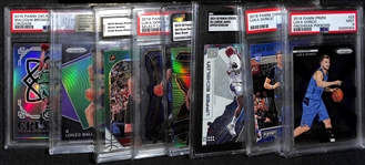 Lot of (8) Graded Basketball All-Star and Rookie Lot w. (2) Luka Doncic Rookies and LeBron James Insert