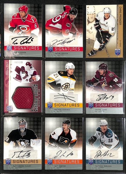 Lot of (130+) 2008-09 Be a Player Hockey Cards inc. Autographs, Jerseys, Rookies, Serial Numbers, and more. Jason Spezza, Marc-Andre Fleury, Jeff Carter, +