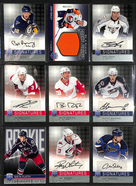 Lot of (130+) 2008-09 Be a Player Hockey Cards inc. Autographs, Jerseys, Rookies, Serial Numbers, and more. Jason Spezza, Marc-Andre Fleury, Jeff Carter, +