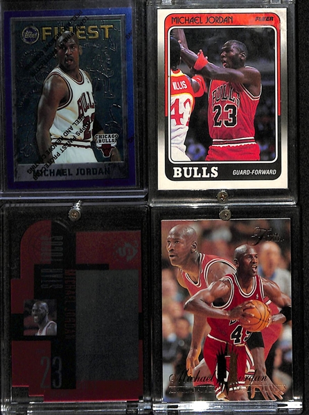 Lot of (25+) Michael Jordan Cards and Inserts w. 1988-89 Fleer, 1995-96 Topps Finest # 229 and More!