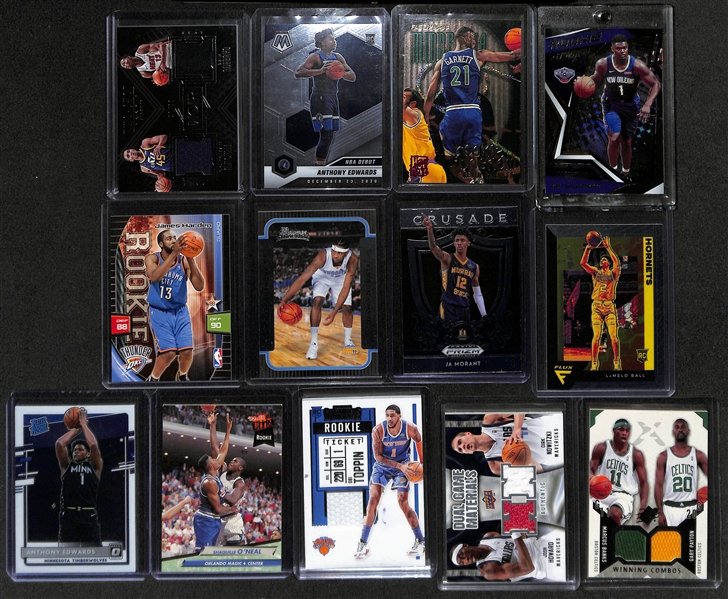 Lot of (60+) Mostly Basketball Rookies w. Luka Doncic Donruss Rated Rookie, Kevin Durant SP Rookie Edition, Trae Young, Joel Embiid and Many Others