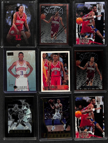 Lot of (23) Tyrese Maxey and (16) Allen Iverson Rookie Basketball Inc. 2021 Spectra Tyrese Maxey RPA #d /149