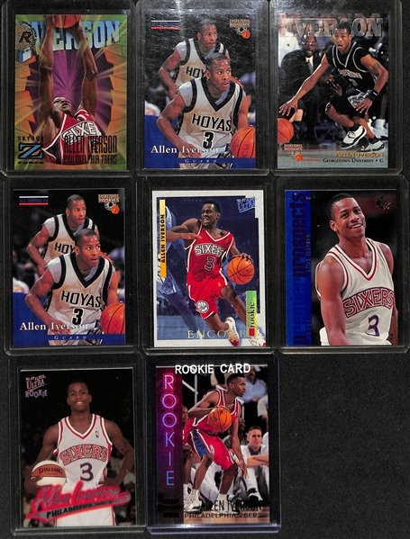 Lot of (23) Tyrese Maxey and (16) Allen Iverson Rookie Basketball Inc. 2021 Spectra Tyrese Maxey RPA #d /149