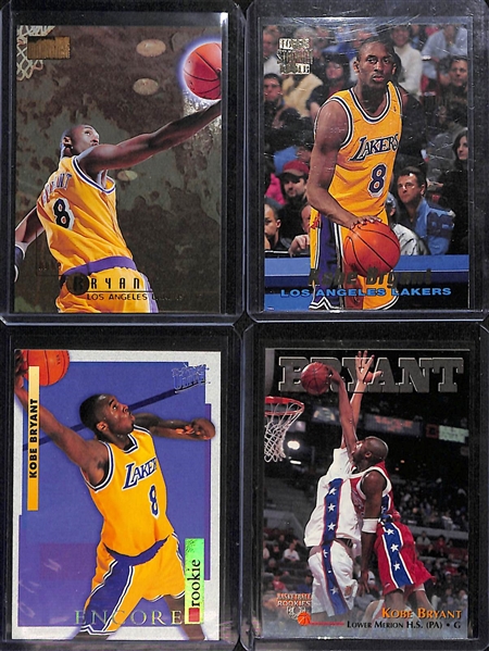 Lot of (20) Kobe Bryant Cards w. (13) Rookies Inc. Skybox Z Force # 142, Skybox Premium # 55, and Many More