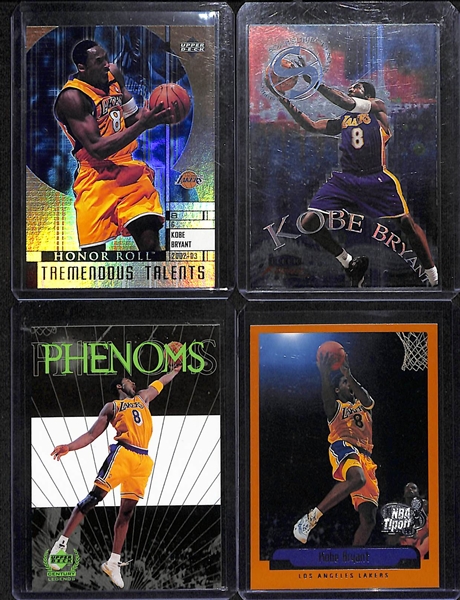 Lot of (20) Kobe Bryant Cards w. (13) Rookies Inc. Skybox Z Force # 142, Skybox Premium # 55, and Many More