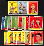 Lot of (32) Signed 1958 Baseball Cards w. Triandos, Pafko, and Worthington, + (JSA Auction Letter) 