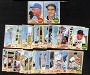 Lot of (39) Signed 1968 Topps Giants, Dodgers, and Astros Cards w. Alston and Perry, + (JSA Auction Letter)