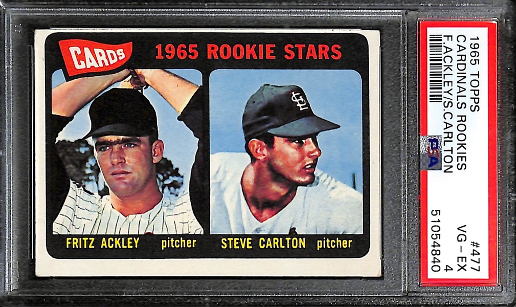 1965 Topps Baseball Steve Carlton Rookie Graded PSA 4