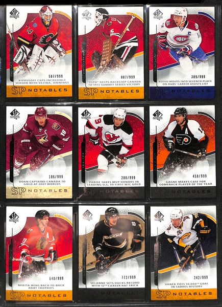 Lot of (155+) 2007-08 and 2008-09 SP Authentic w/ Autographs, Future Watch Rookies, Serial Numbered Cards, +