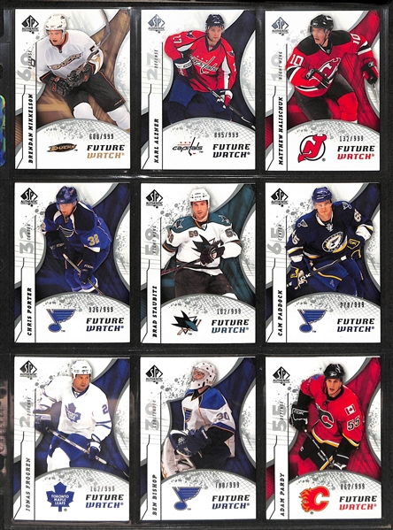 Lot of (155+) 2007-08 and 2008-09 SP Authentic w/ Autographs, Future Watch Rookies, Serial Numbered Cards, +