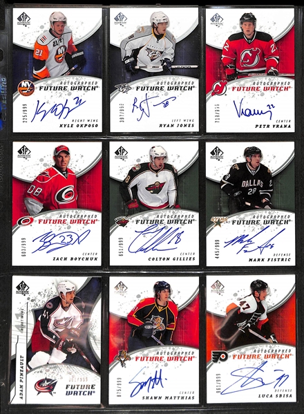 Lot of (155+) 2007-08 and 2008-09 SP Authentic w/ Autographs, Future Watch Rookies, Serial Numbered Cards, +