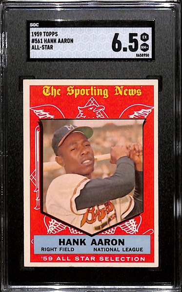 1959 Topps Hank Aaron All-Star #561 Graded SGC 6.5