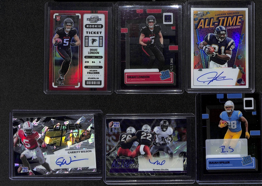 Lot of (30+) Mostly Modern Football Rookies and Stars w. 2022 Clearly Patrick Mahomes Super Bowl Champions Case Hit, (12) Autographs and More