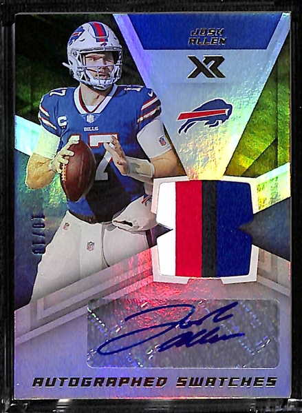 2021 Panini XR Josh Allen Autographed Patch (4-Color) Card #ed 10/10