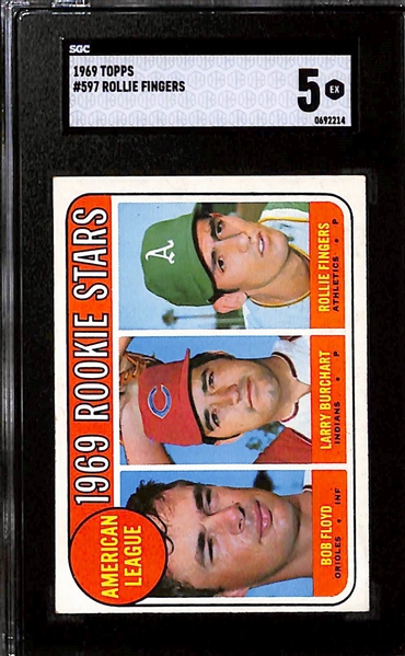 Lot of (3) SGC Graded Topps Rookie Baseball Cards Inc. 1960 Willie McCovey (SGC 2), 1960 Carl Yastrzemski (SGC 1), and 1969 Rollie Fingers (SGC 5)