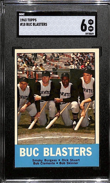 Lot of (3) SGC Graded Baseball Cards Inc. 1952 Bowman Monte Irvin (SGC 3.5), 1963 Topps Buc Blasters w. Roberto Clemente (SGC 6), and 1969 Topps Tom Seaver (SGC 5)