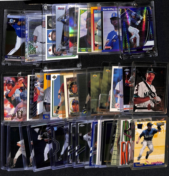 Lot of (30+) Baseball Rookies w. 2020 Prizm Draft Picks Wander Franco Blue, Frank Thomas, Ken Griffey Jr., Fernando Tatis Jr., Cal Ripken Jr. and More