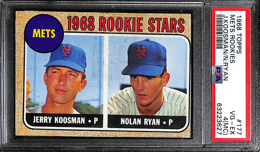 1968 Topps Nolan Ryan Rookie Card #177 Graded PSA 4(MC)