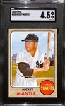 1968 Topps Mickey Mantle Graded SGC 4.5