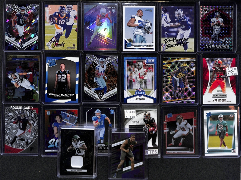 Lot of (31) Football Cards including Michael Irvin Autograph Printing Plate (#/1), DeAndre Hopkins Rookie Autograph (#/100), Stefon Diggs Rookie Patch Autograph Booklet (#/99), and more! 