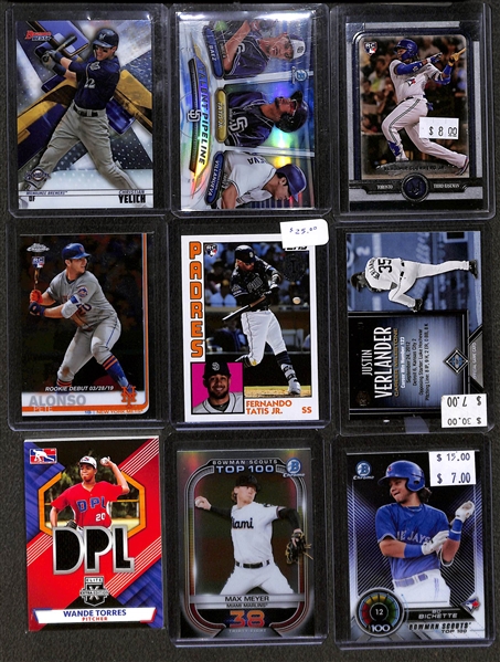 Lot of (29) Baseball Cards including Jacob DeGrom Autographed Mini Red Ink (#/10), Manny Machado Rookies, Carlos Correa Gold Rookie (#/2015), and more