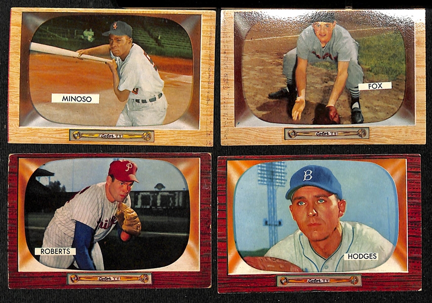 Lot of (100+) 1953-1955 Bowman Baseball Cards w. 1953 Nellie Fox