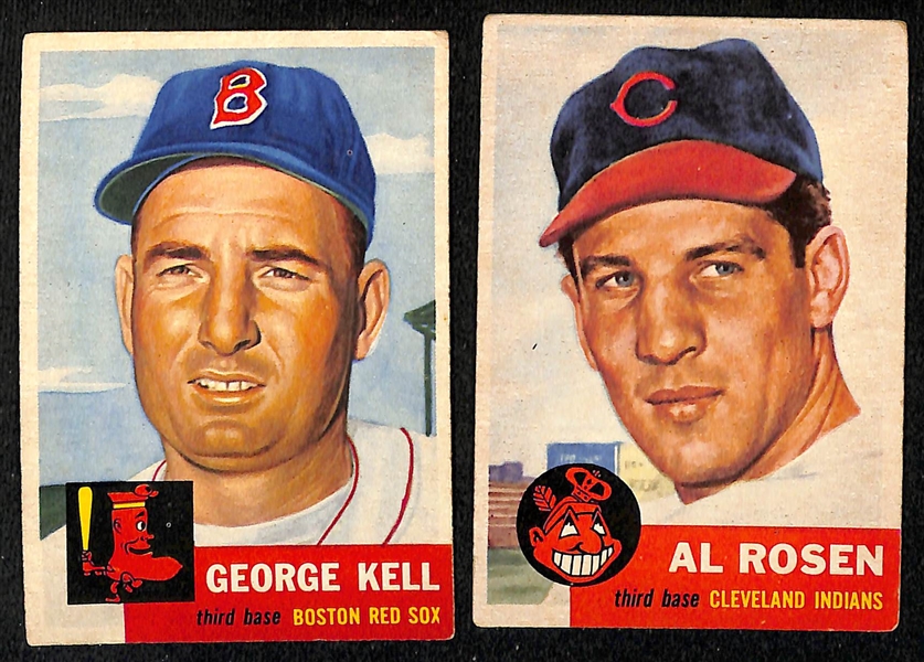 Lot of (70+) 1952-1955 Topps Baseball Cards w. 1953 George Kell