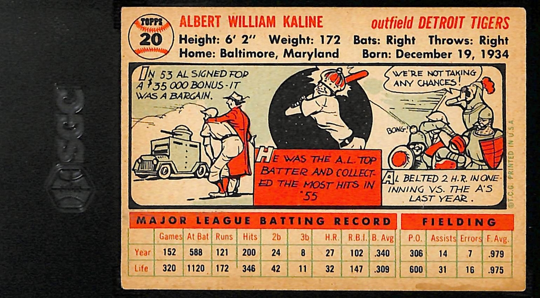 1956 Topps Al Kaline White Back SGC 6