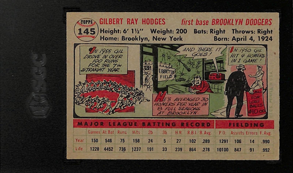 1956 Topps Gil Hodges Gray Back SGC 6