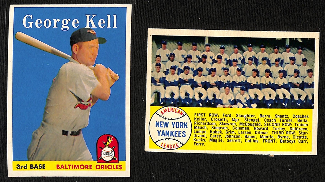 Lot of (100+) 1958 Topps Baseball Cards w. (2) Gil Hodges