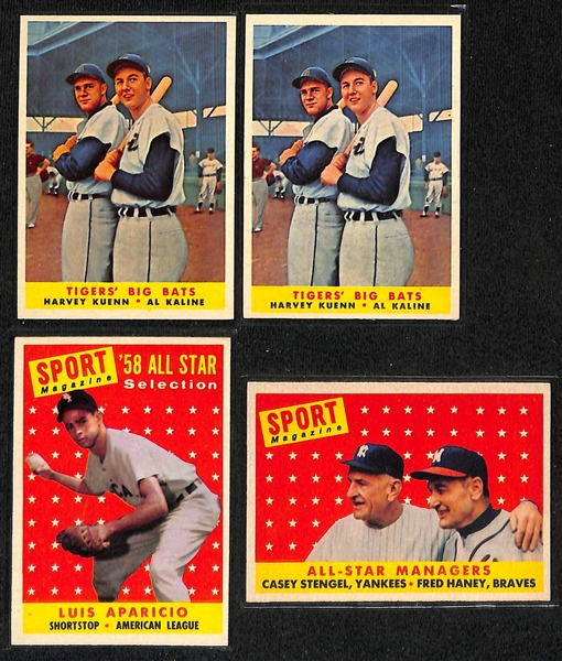 Lot of (100+) 1958 Topps Baseball Cards w. (2) Gil Hodges