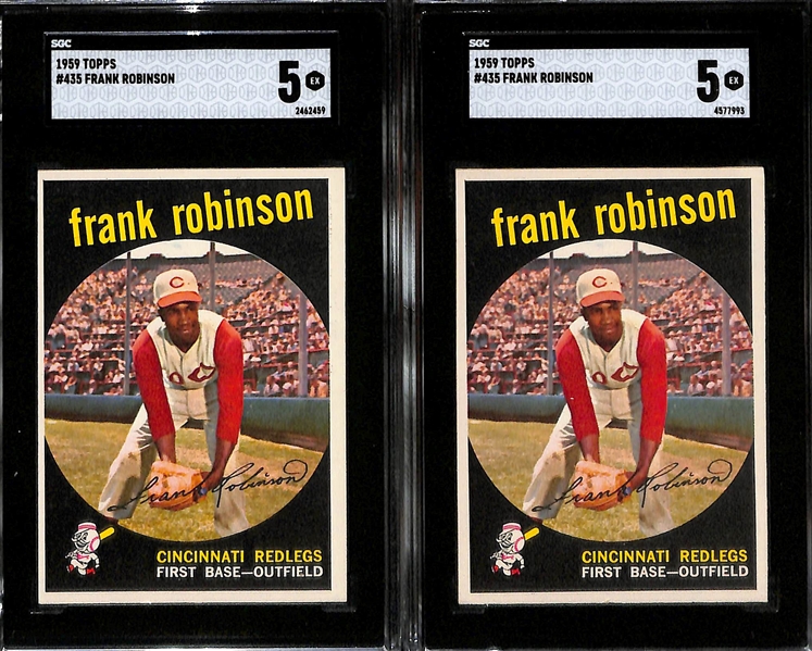 Lot of (3) Graded 1959 Topps Frank Robinson #435 Baseball Cards - SGC