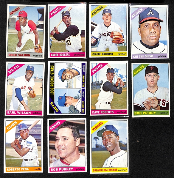 Lot of (18) 1966 Topps High Number Baseball Cards w. Denny McLain