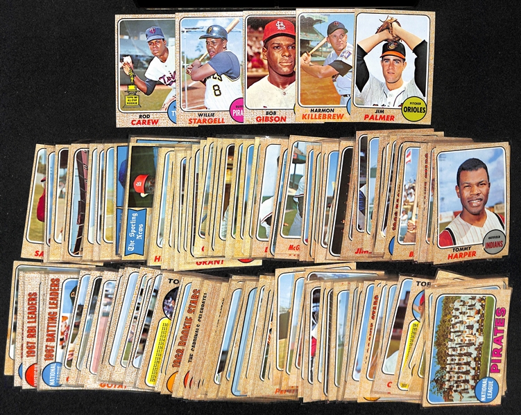  Lot of Approx (150) 1968 Topps Baseball Cards w. Jim Palmer